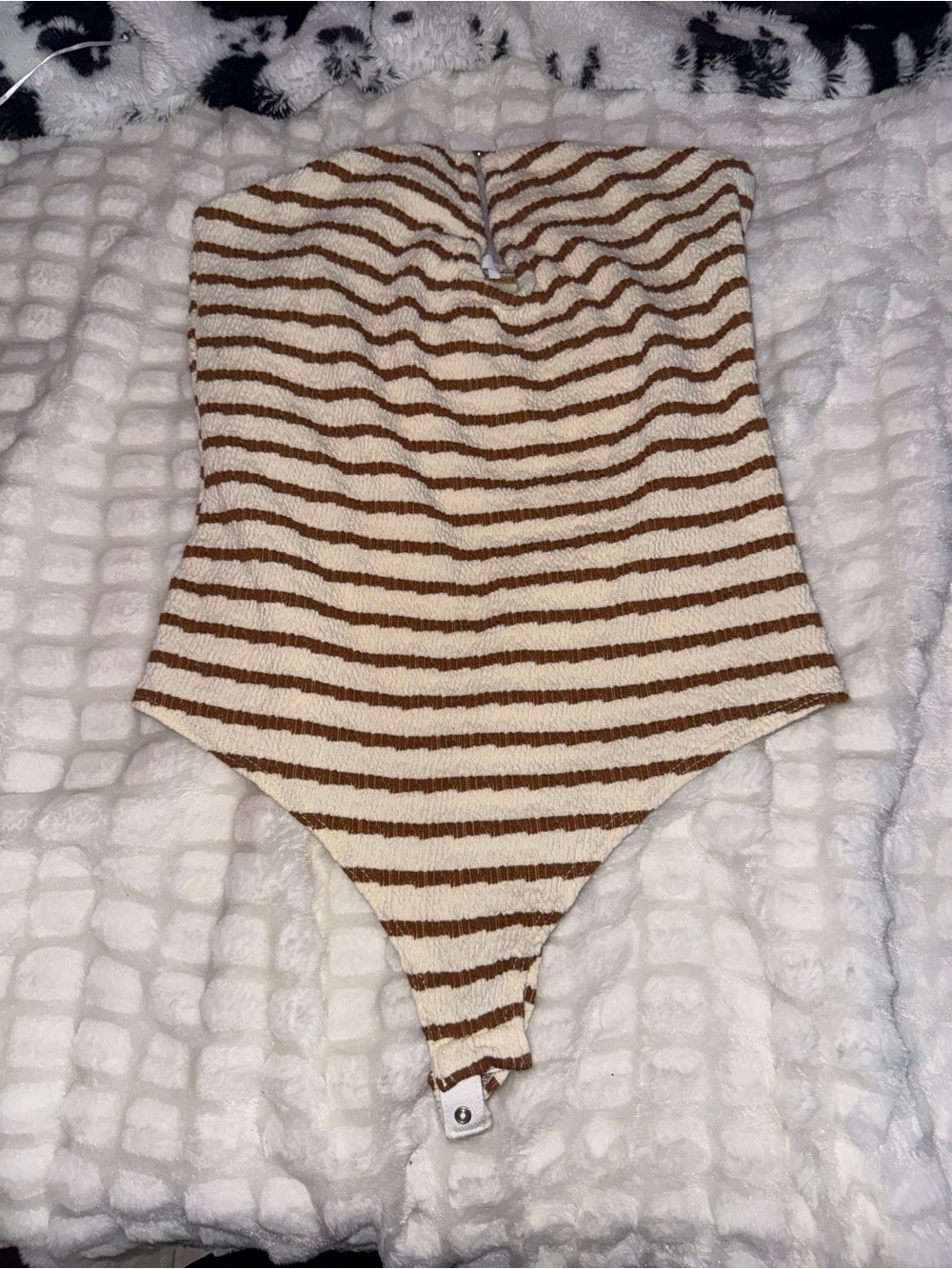 gaze Brown & Cream Striped Kids One-Piece Bodysuit